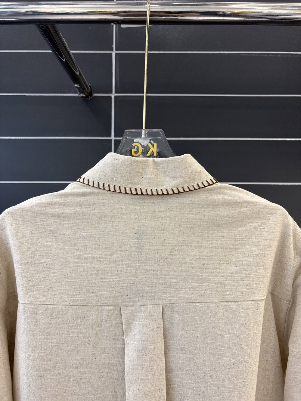 Polo Ralph Lauren khaki-colored shirt and pants cotton and linen suit - Picture 7 of 8